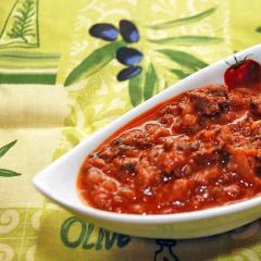 Свинско рецепти за приготвяне на паста (спагети) Болонезе Болонезе с кайма на тиган рецепта