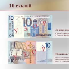 Tabela nowych pieniędzy na Białorusi